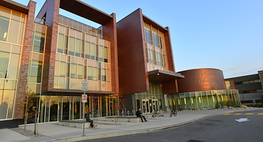 Centennial college library at sunset